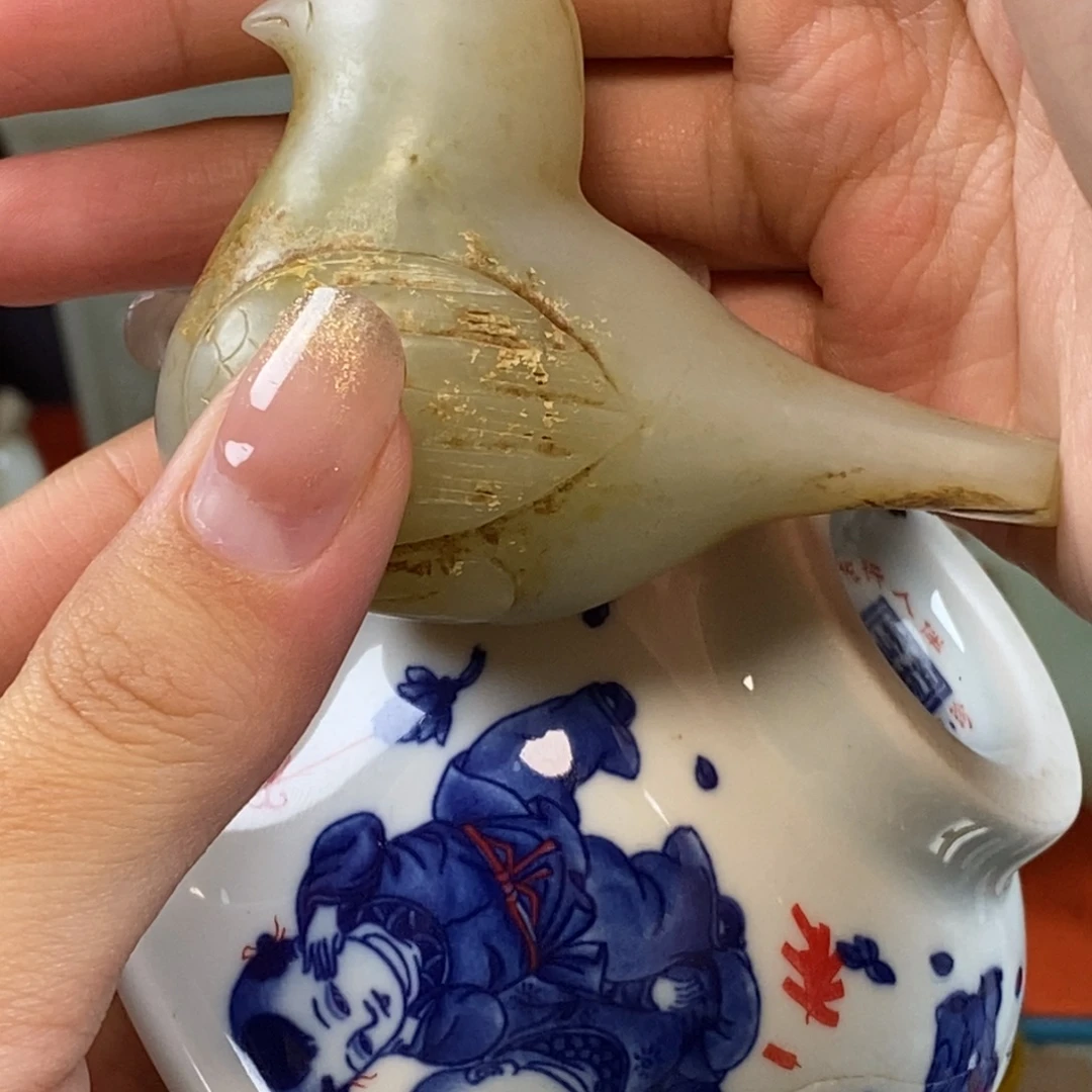 程***序摆件青花瓷口哨一个摆件