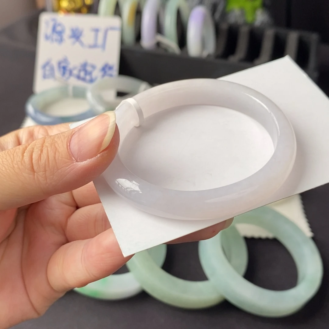 翡翠未镶嵌手镯白月光贵妃51.3