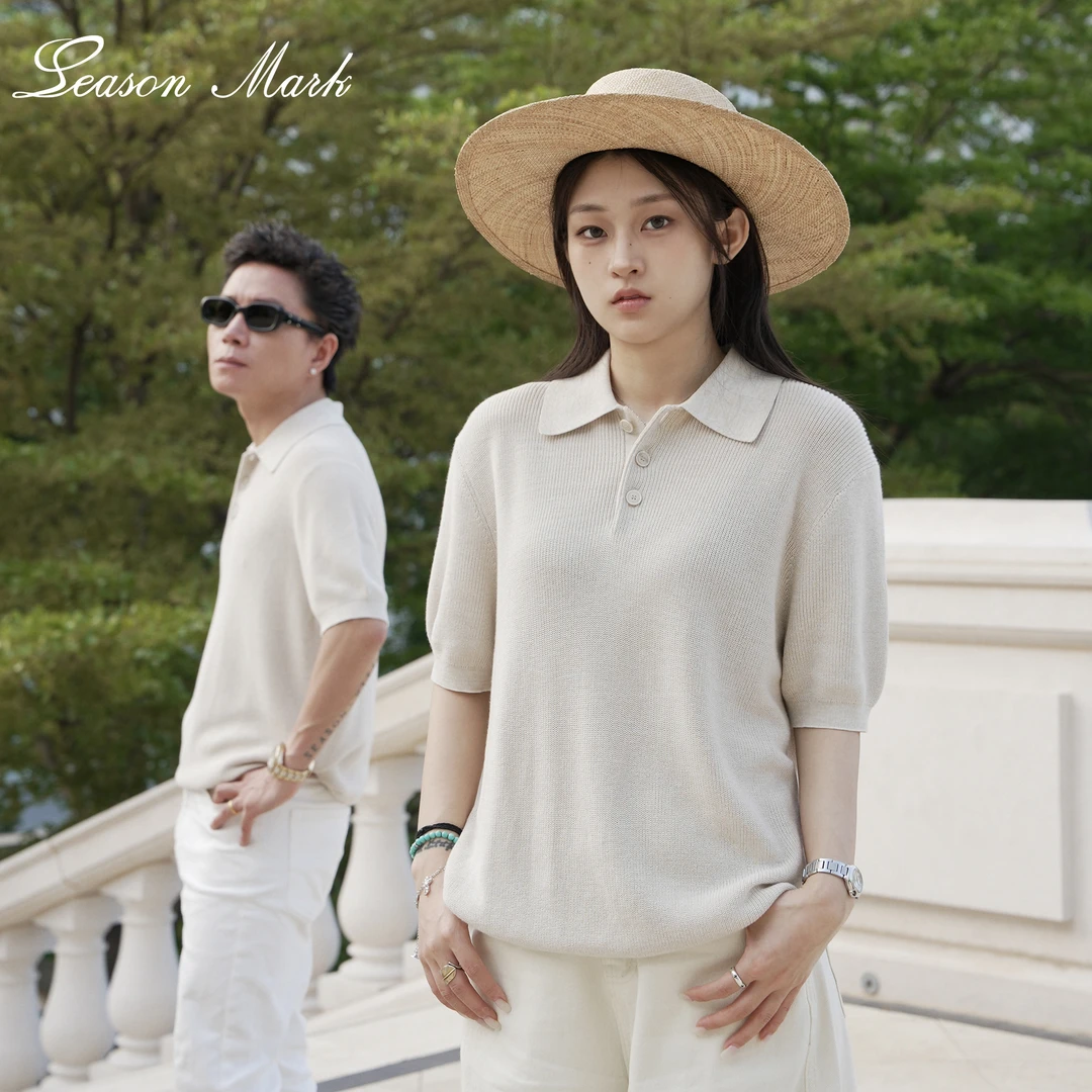 cleanfit老钱风针织翻领POLO衫新款休闲舒适百搭短袖男