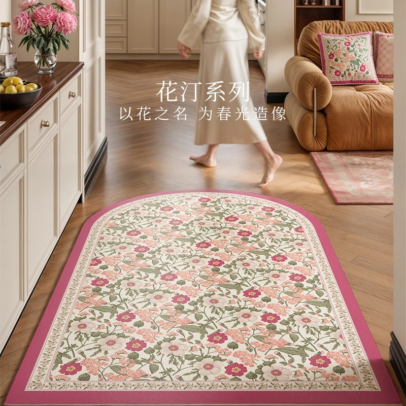 范居花汀入户门地垫美式复古轻奢高级感可擦免洗耐脏2025新款