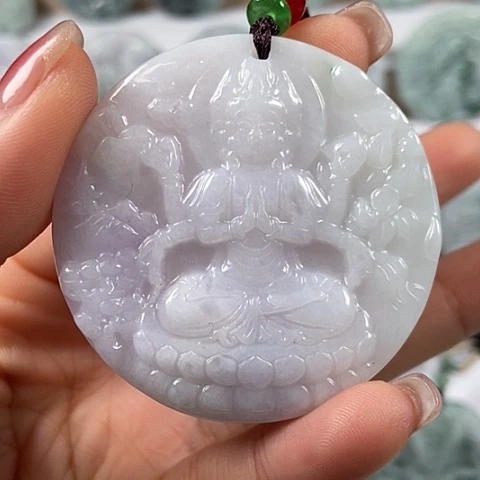 翡翠颈饰未镶嵌观音福利