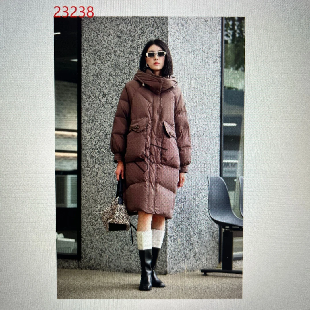【假一赔三】【专柜品质】羽绒服女款H版经典百搭时尚长款23238