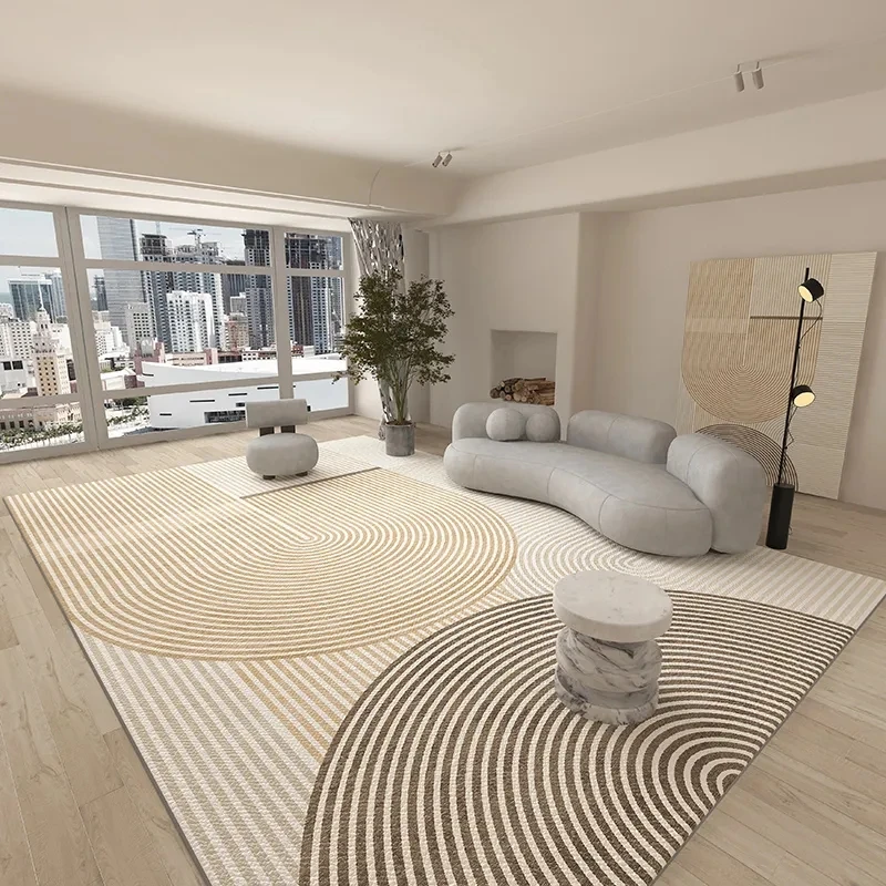 奶油风简约比利时圈绒客厅地毯大面积沙发垫加厚防水防滑耐脏新款