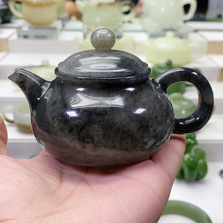 未镶嵌和田玉挂件生**式茶壶