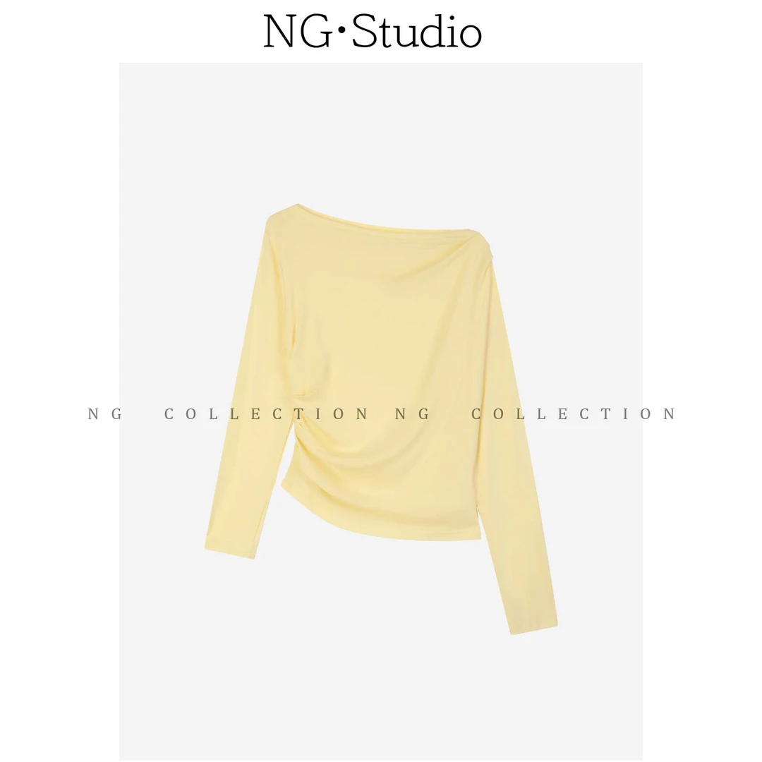 【NG·Studio】简约百搭设计感长袖修身显瘦T恤预NGC5TX1534