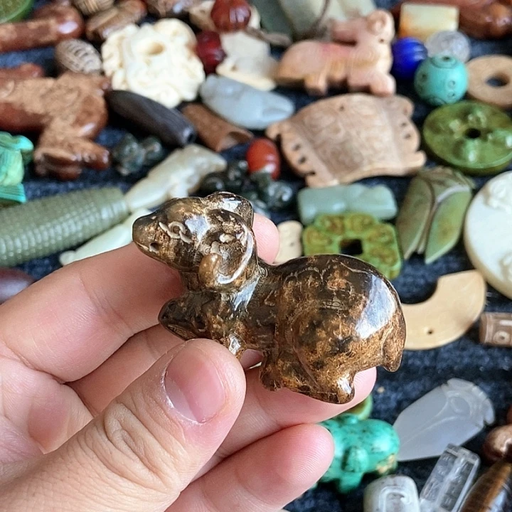 和田玉未镶嵌颈饰35