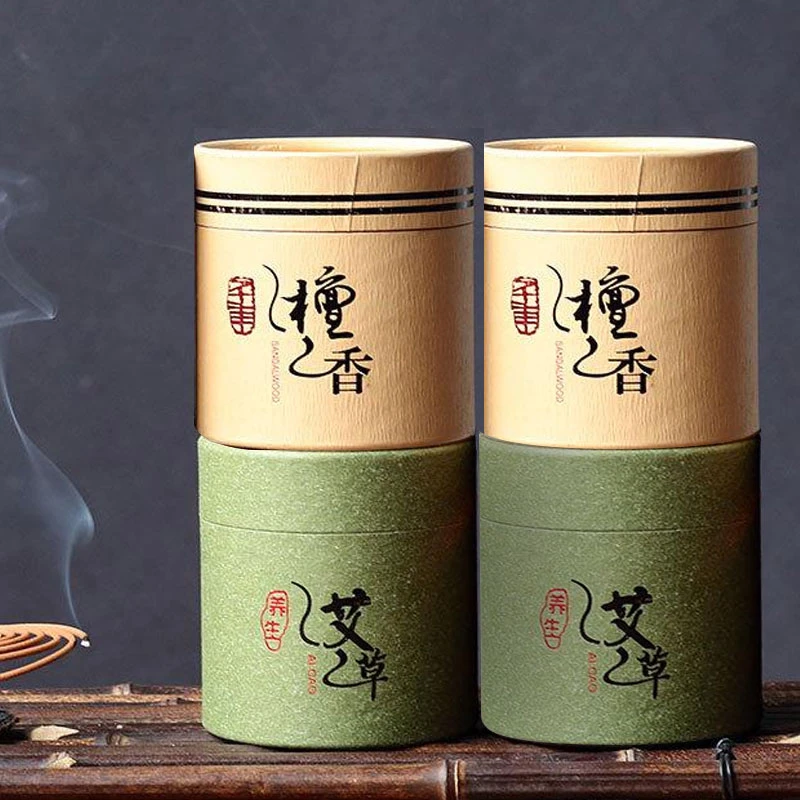 48盘檀香艾草香炉天然熏香家用卧室盘香香薰厕所除臭卫生