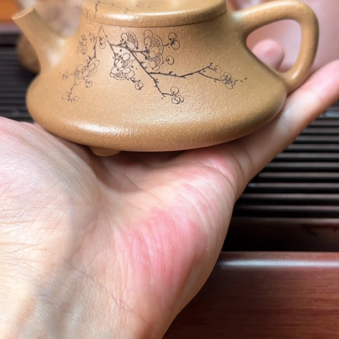 茶壶紫砂曲瓢段泥全手工原矿