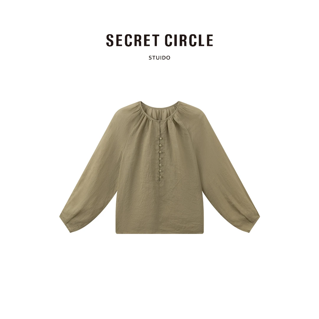 SECRET CIRCLE·秘社 薄款上衣V领显瘦简约衬衫B0903