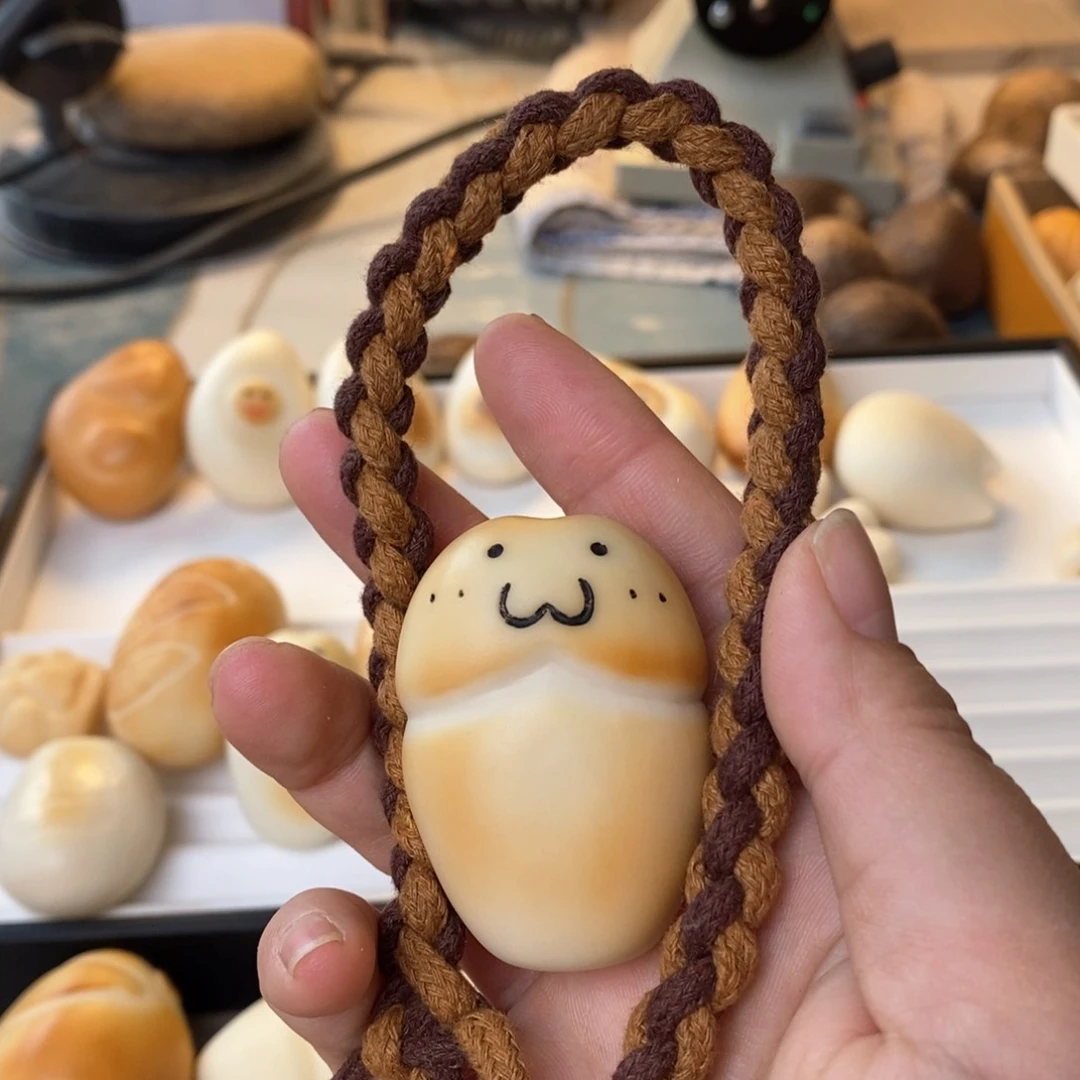 菩提根/象牙果把件欧*鹦象牙果定制丁丁打孔编绳