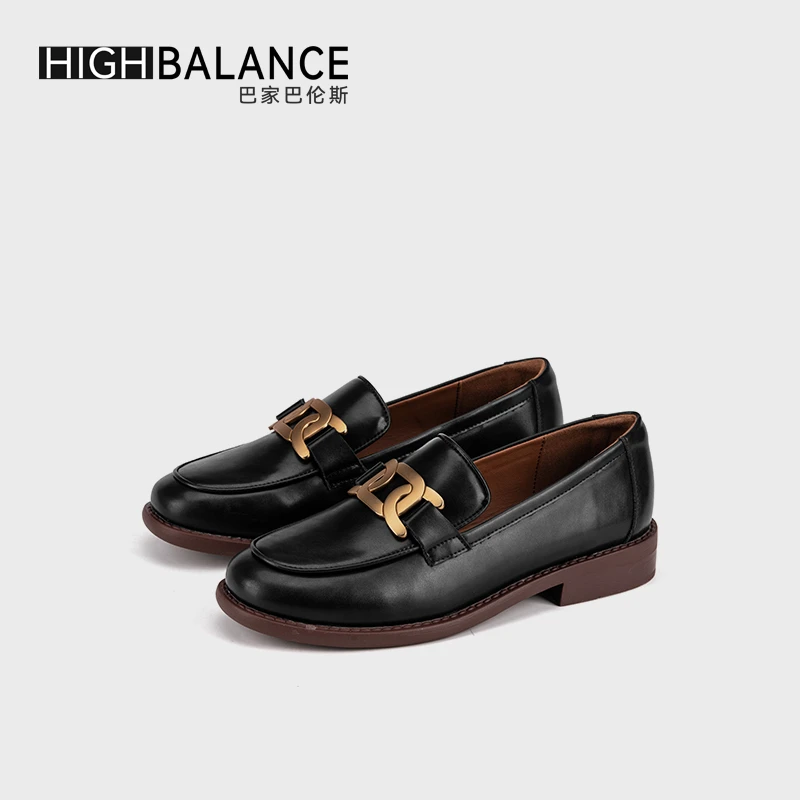 HIGHBALANCE春款广系联名款6688186新款气质时尚低跟休闲单鞋B