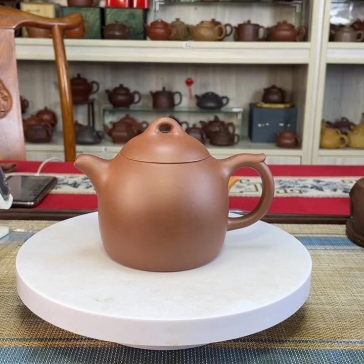 紫砂茶壶紫泥手工制作秦权