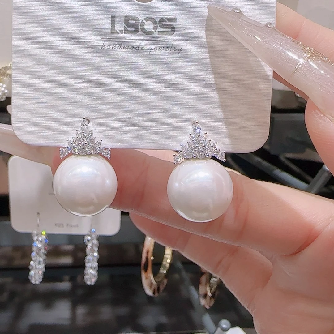 锆石铜合金925银耳环