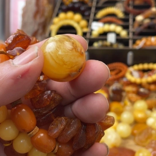 手链琥珀未镶嵌吊坠