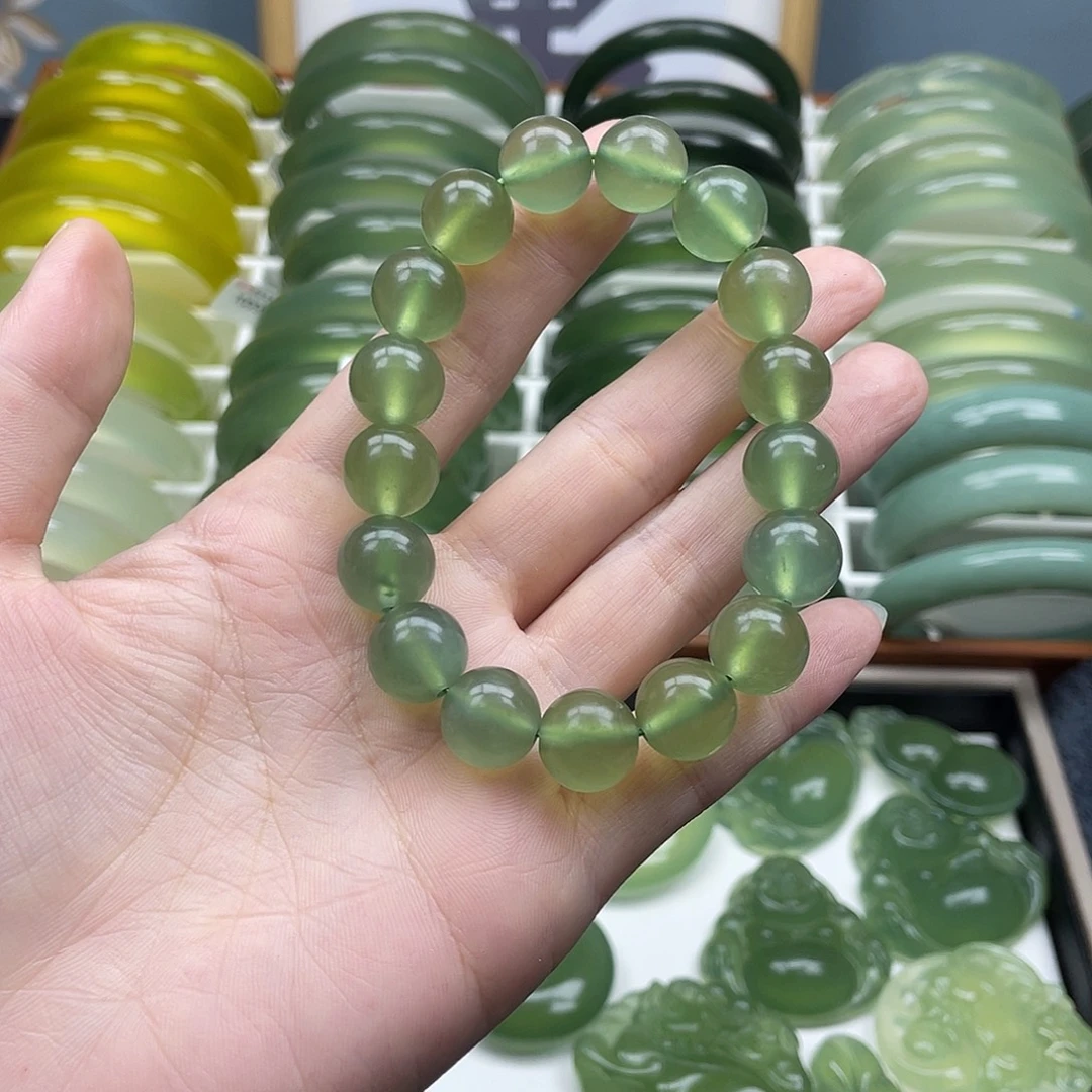 菲***3蛇纹石玉未镶嵌手镯