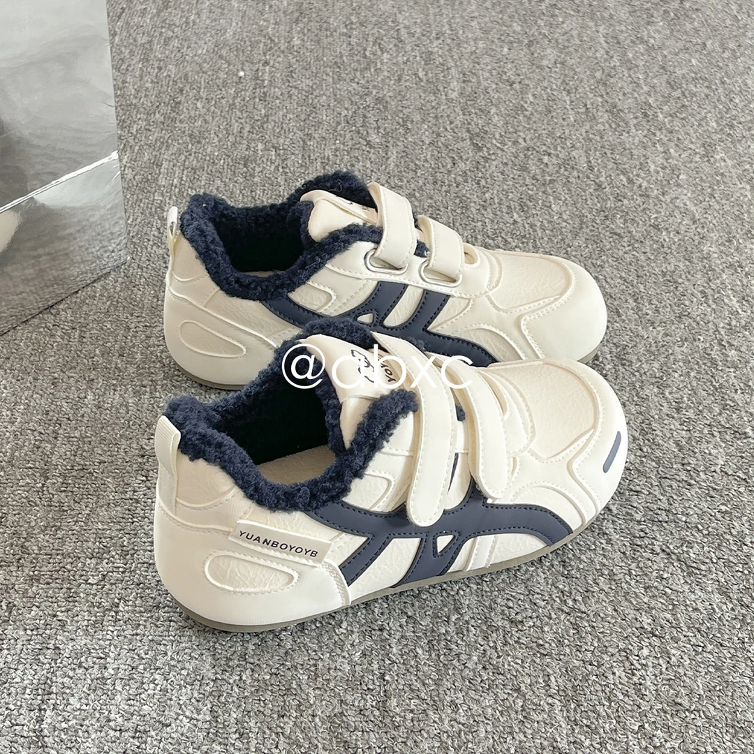 魔术贴阿甘德训鞋女鞋秋季新款2025爆款加绒休闲鞋板鞋软底小白鞋