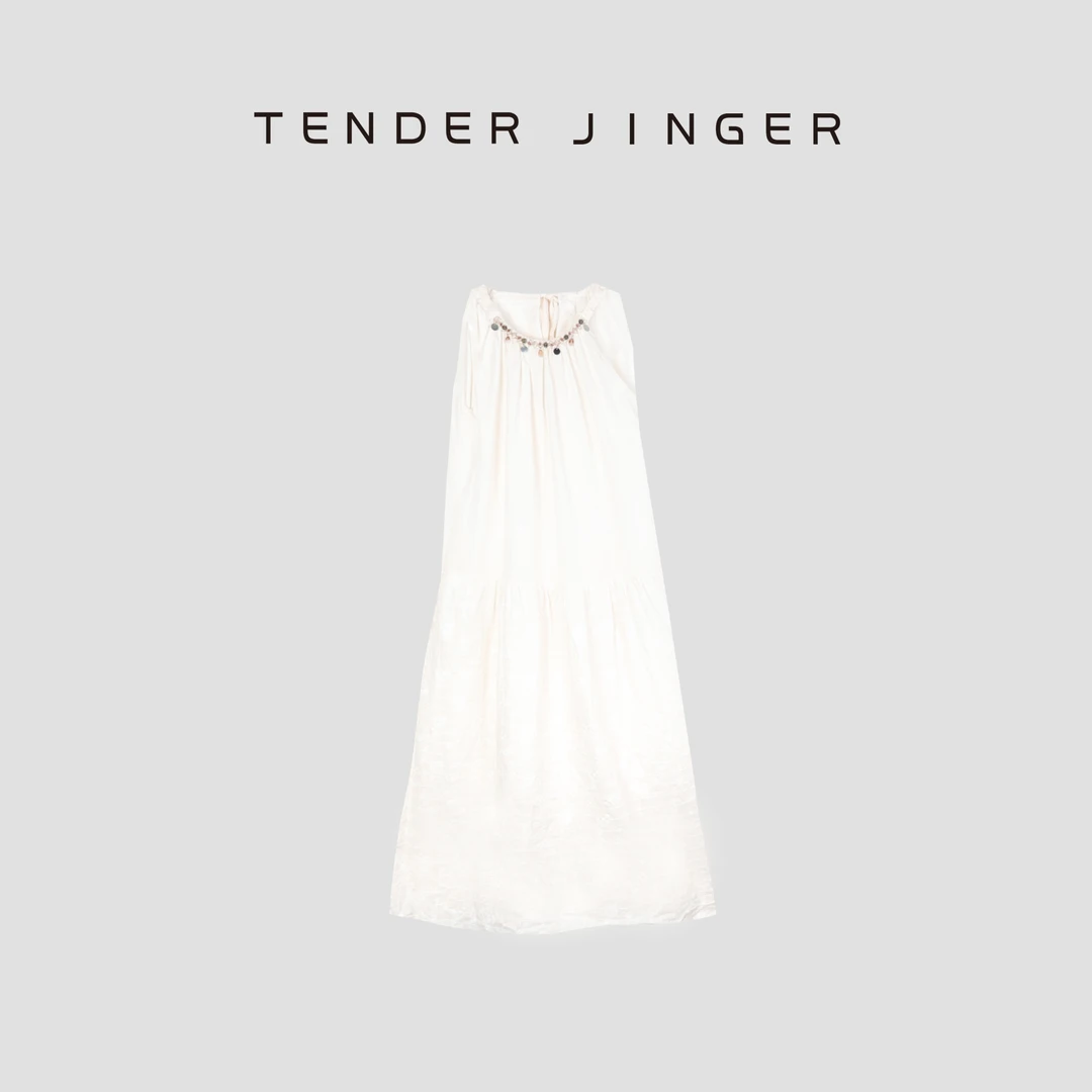 Tender Jinger设计感吊带假挂脖无袖连衣裙T52YNX30109