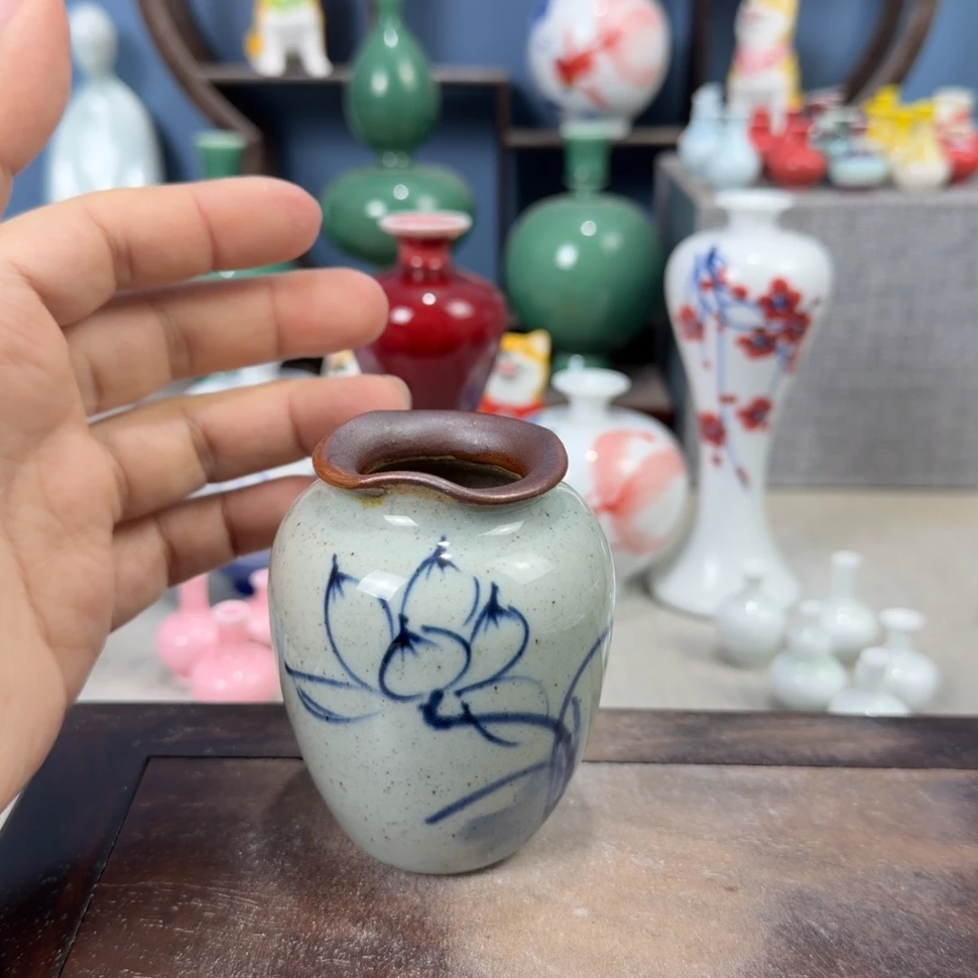 陶瓷手工小花器摆件