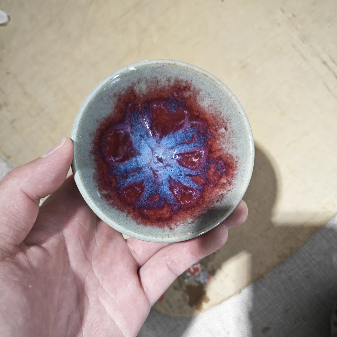 当代 手工制作钧瓷杯子
