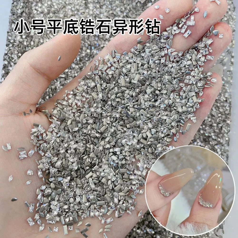 【mini锆石】小号倒边美甲异形钻超闪迷你白色微锆指甲钻饰