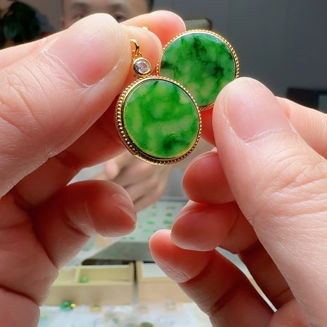 翡翠银S925镶嵌吊坠(不含链)多样性发货其一