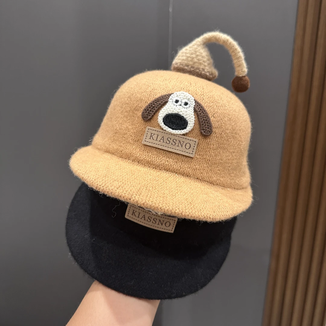 潮玩佳【个性十足】毛呢宝宝帽子秋冬可爱超萌鸭舌帽洋气儿童马术帽