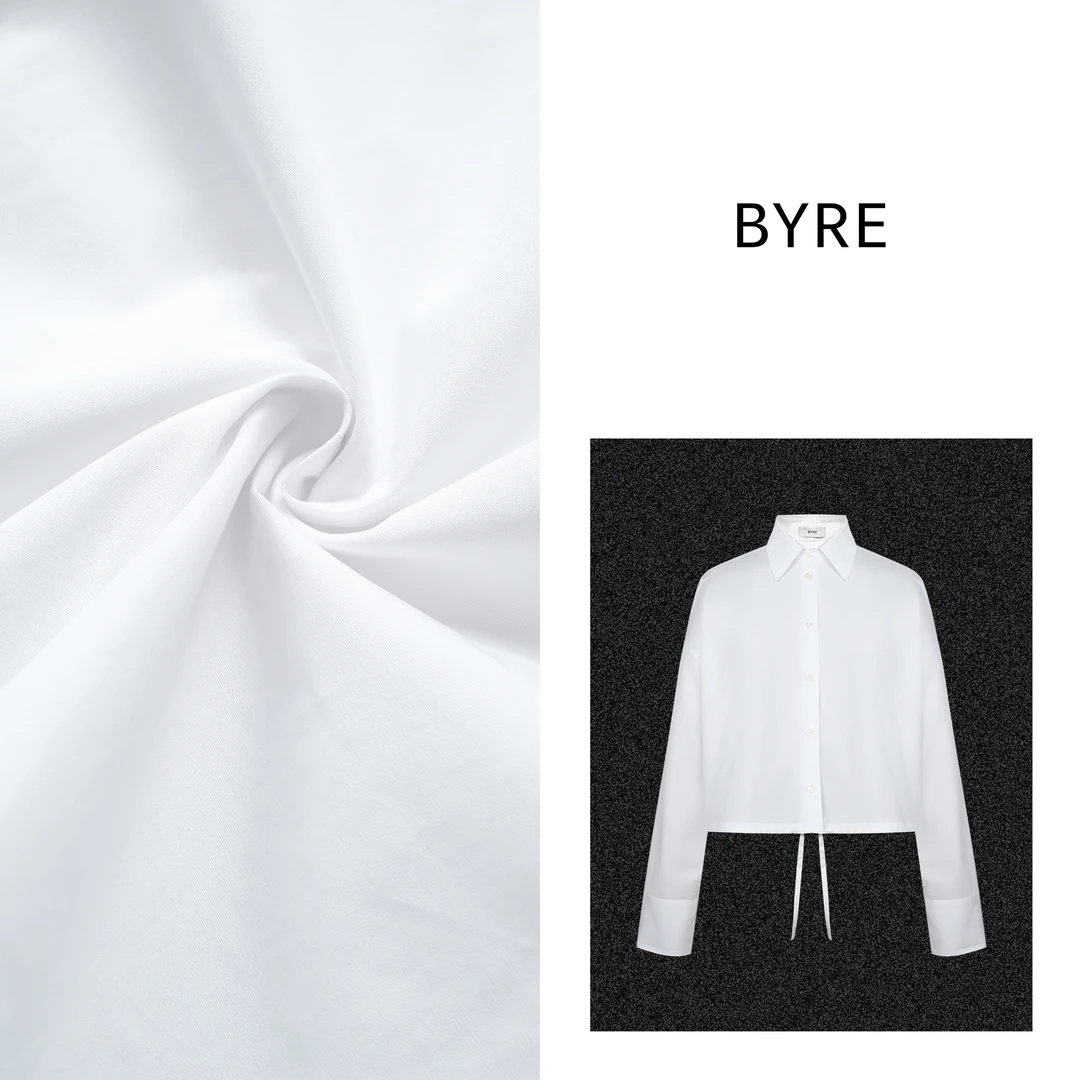 BY509 抽绳短款衬衫【冷水手洗】