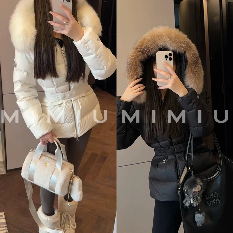 【mimius】U 可溯源三星安心羽绒收腰可拆卸大毛领连帽羽绒服G10258