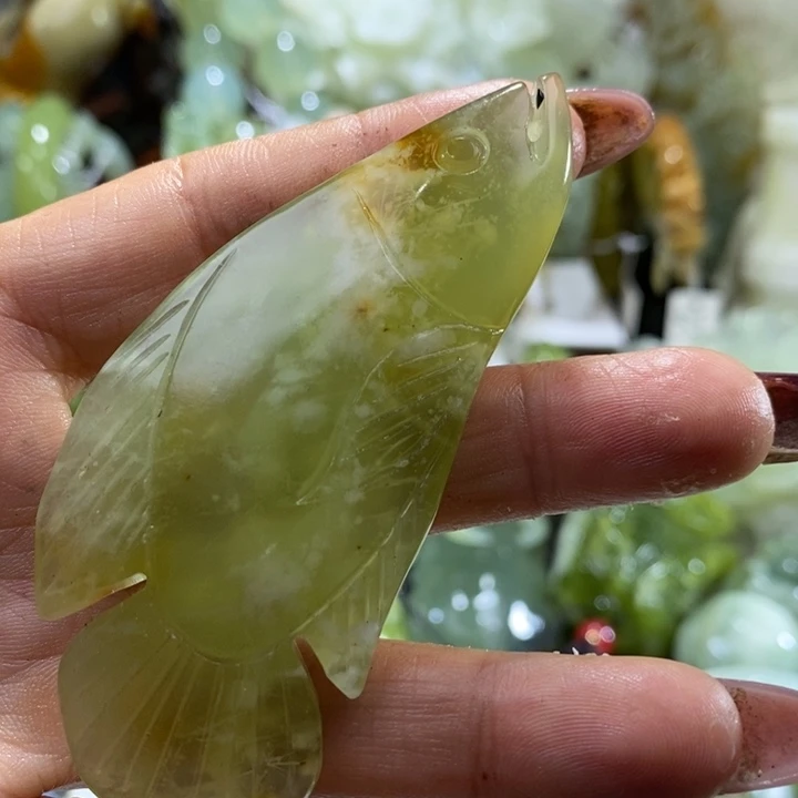 岫玉未镶嵌岫玉手把