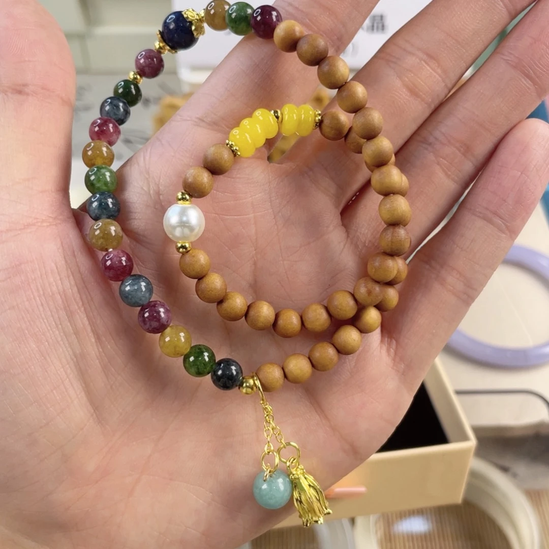 针钠钙石手饰银S925镀金镶嵌