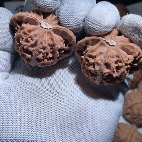 文玩核桃把件水尖宫灯