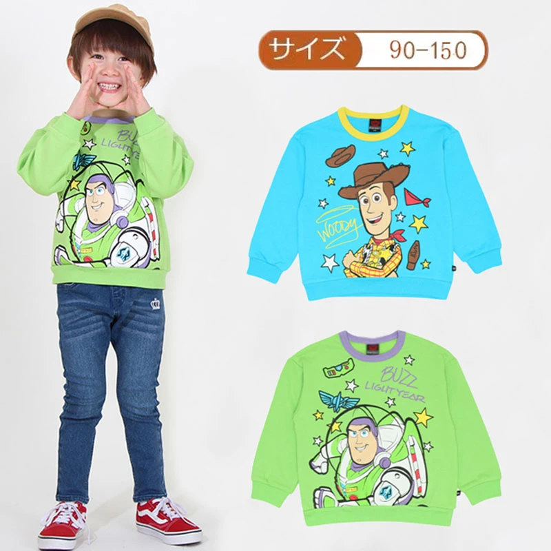 秋冬新款日系男童拼色纯棉长袖卫衣儿童保暖圆领上衣卡通动漫体恤