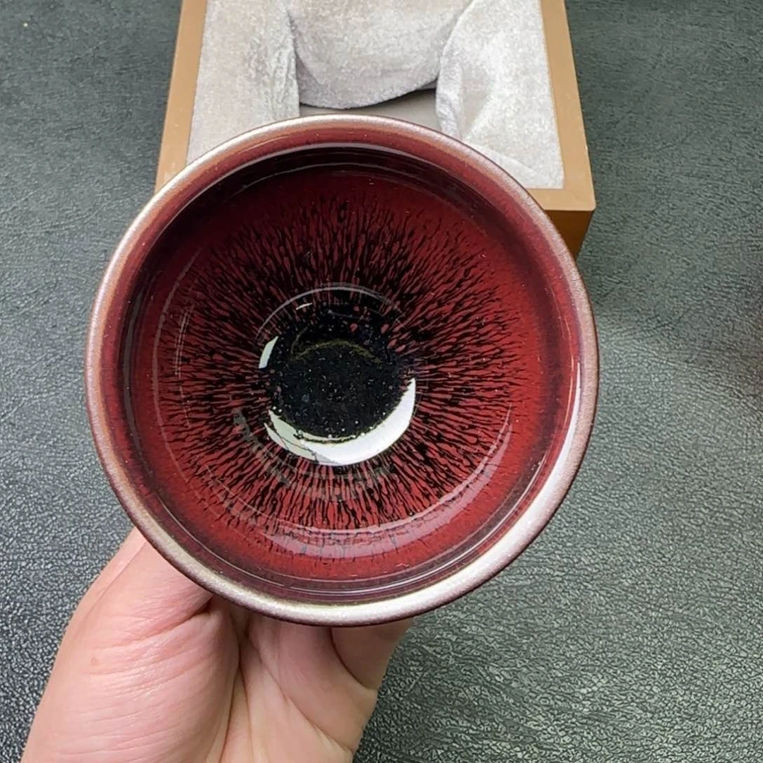 茶盏二***妞茗瓷茶器建盏叶礼旺11