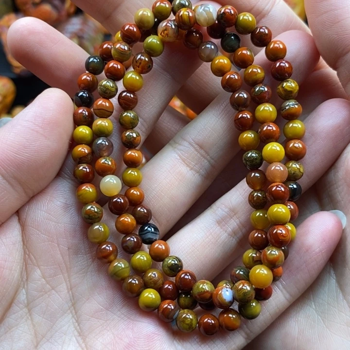 玛瑙/玉髓未镶嵌项链战国红项链