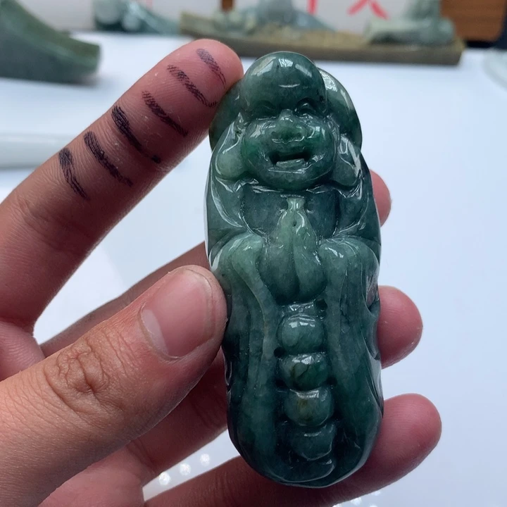 翡翠未镶嵌颈饰保真天然a货翡翠