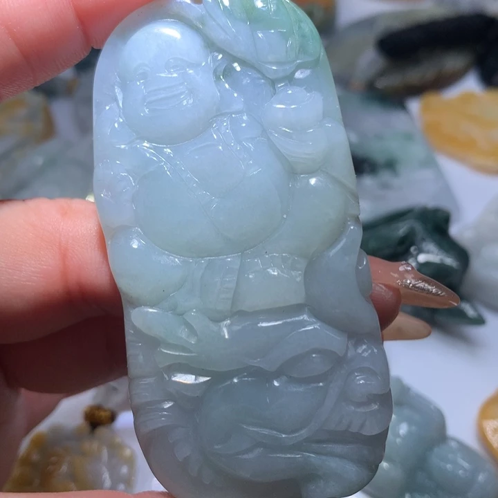 翡翠未镶嵌颈饰保真天然A货翡翠