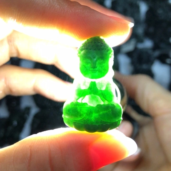 定制翡翠未镶嵌宝宝佛