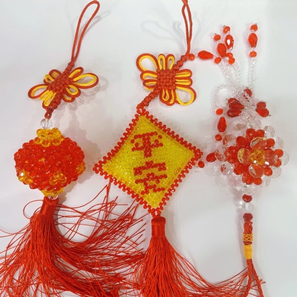 ［链接五号］diy手工串珠编织车挂饰品