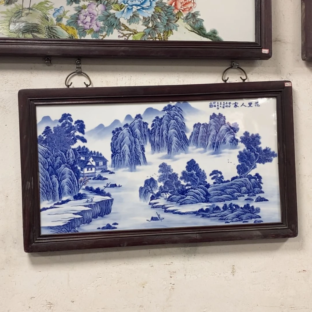 瓷片90*52*1景德镇瓷板画柴窑烧制