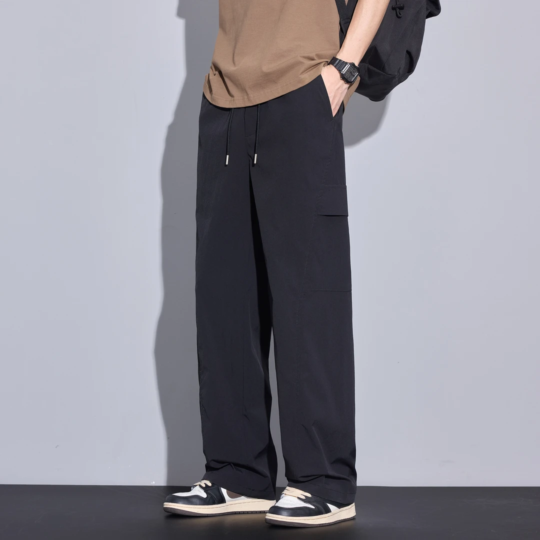 Kuvine速干工装裤男士夏季新款美式潮牌宽松阔腿裤直筒休闲裤男款