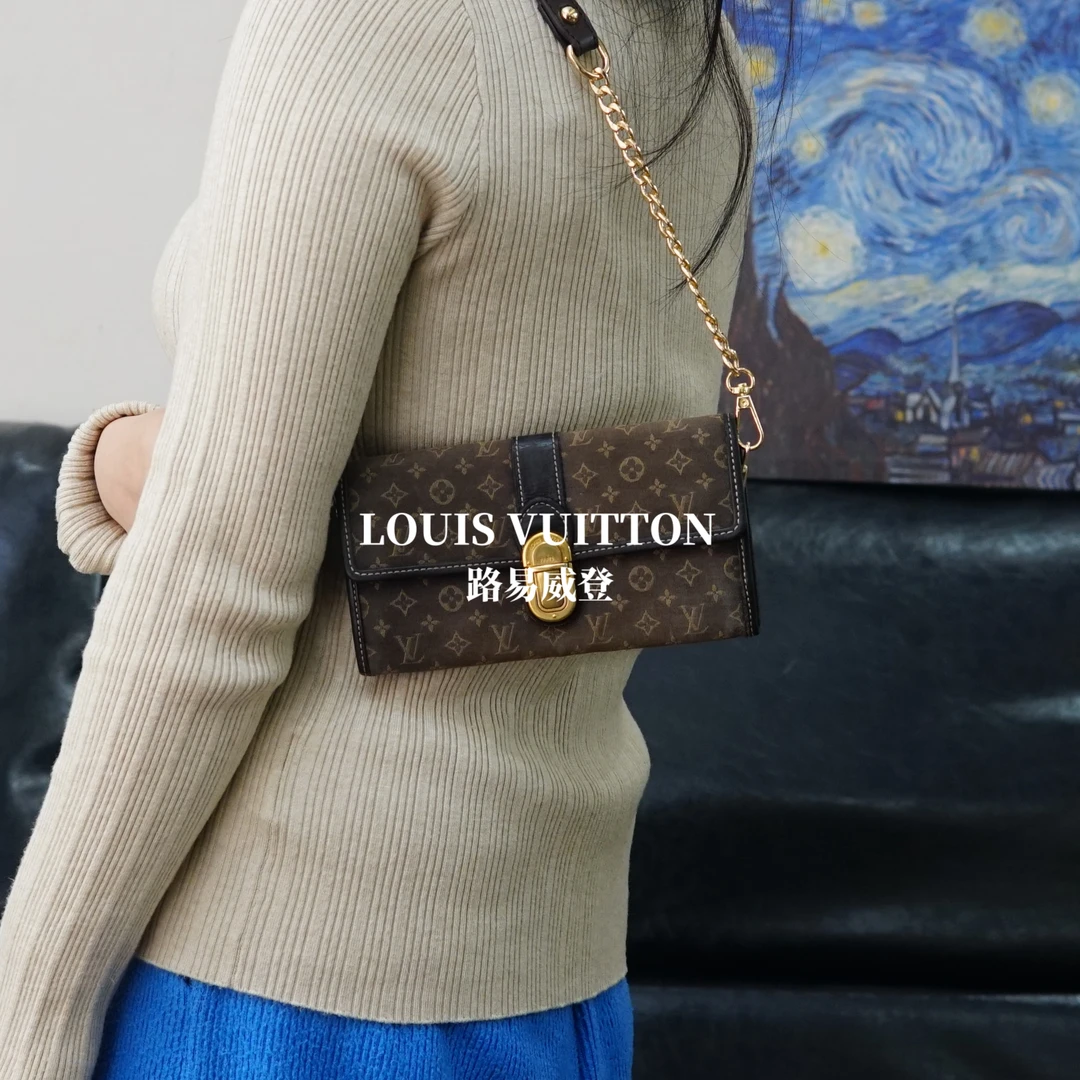 95新 LouisVuitton/路易威登 LV/丹宁链条钱包/ZZ02112227/2227