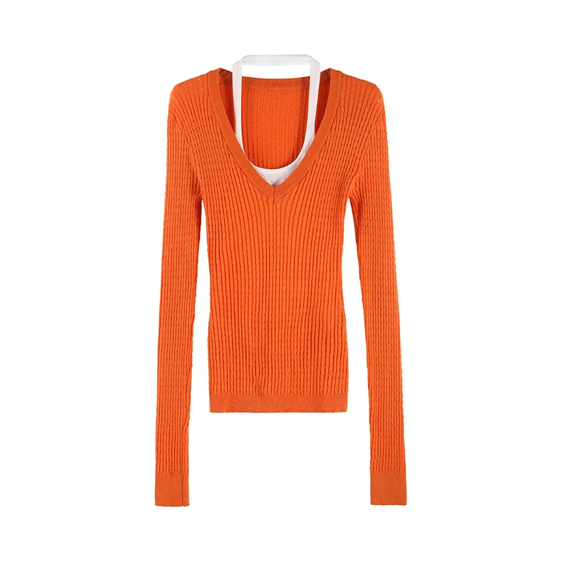 【京京】2025春季新款真两件美式针织上衣HBZEH641261 nnassa