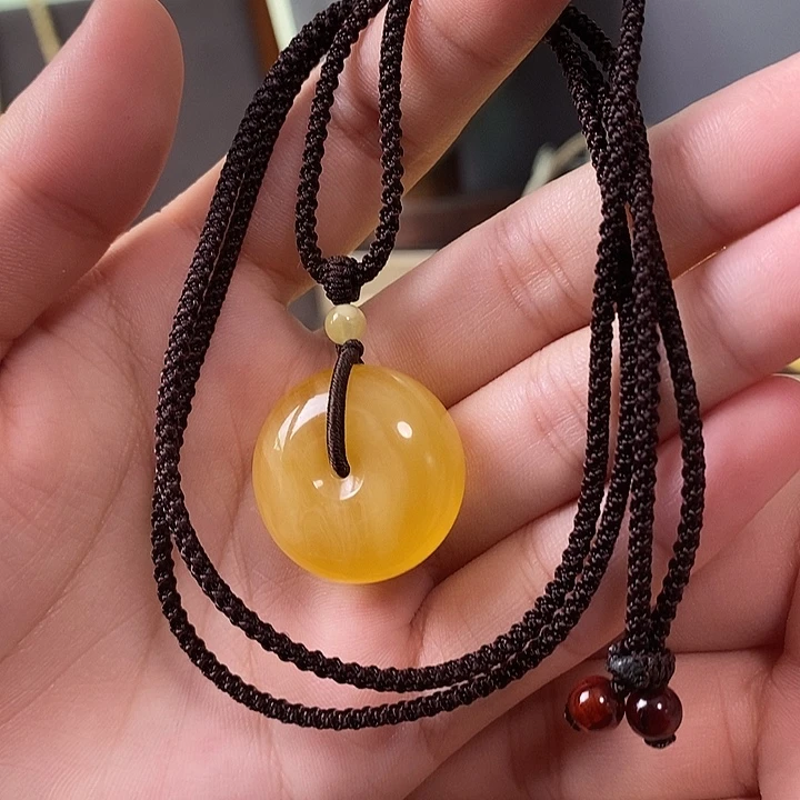 琥珀未镶嵌裸石平安扣