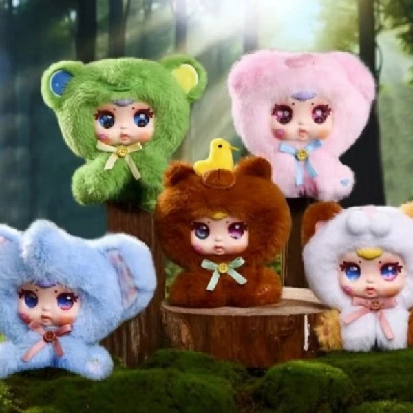 MM奶糖萌宠毛绒盲盒可爱钥匙扣书包挂件