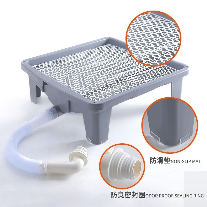 小型狗狗厕所专用家用加厚宠物通用大小便冲水尿盆直排下水道防臭