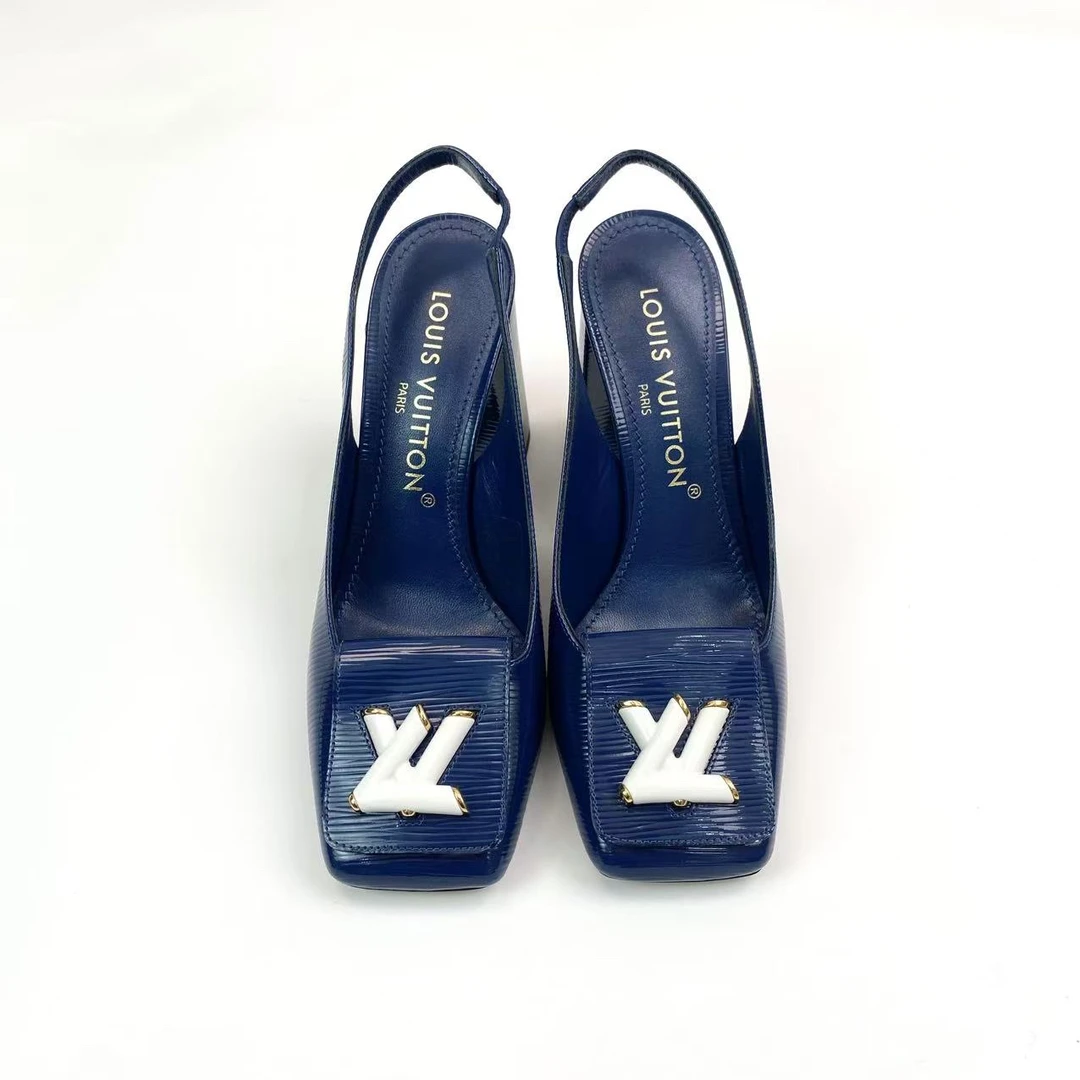 未使用 LouisVuitton/路易威登 gg138 批量 方头logo凉鞋 36.5码