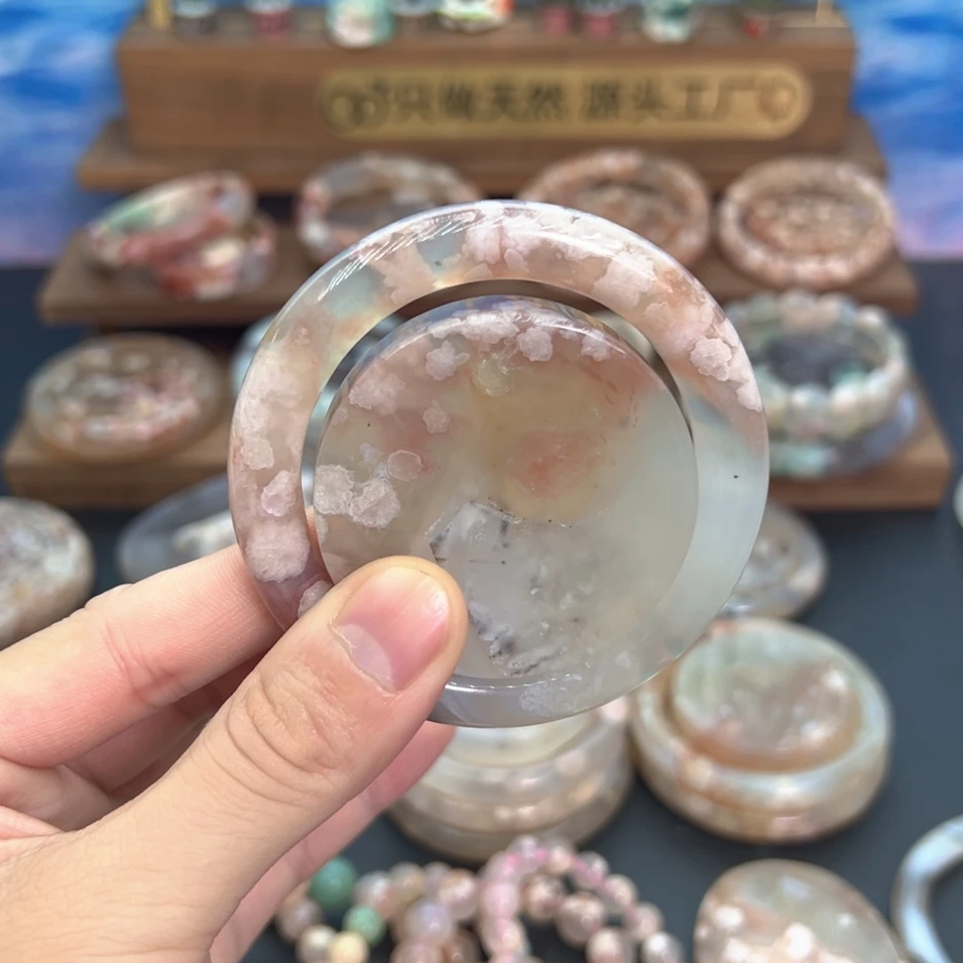 天然樱花手镯53圈口