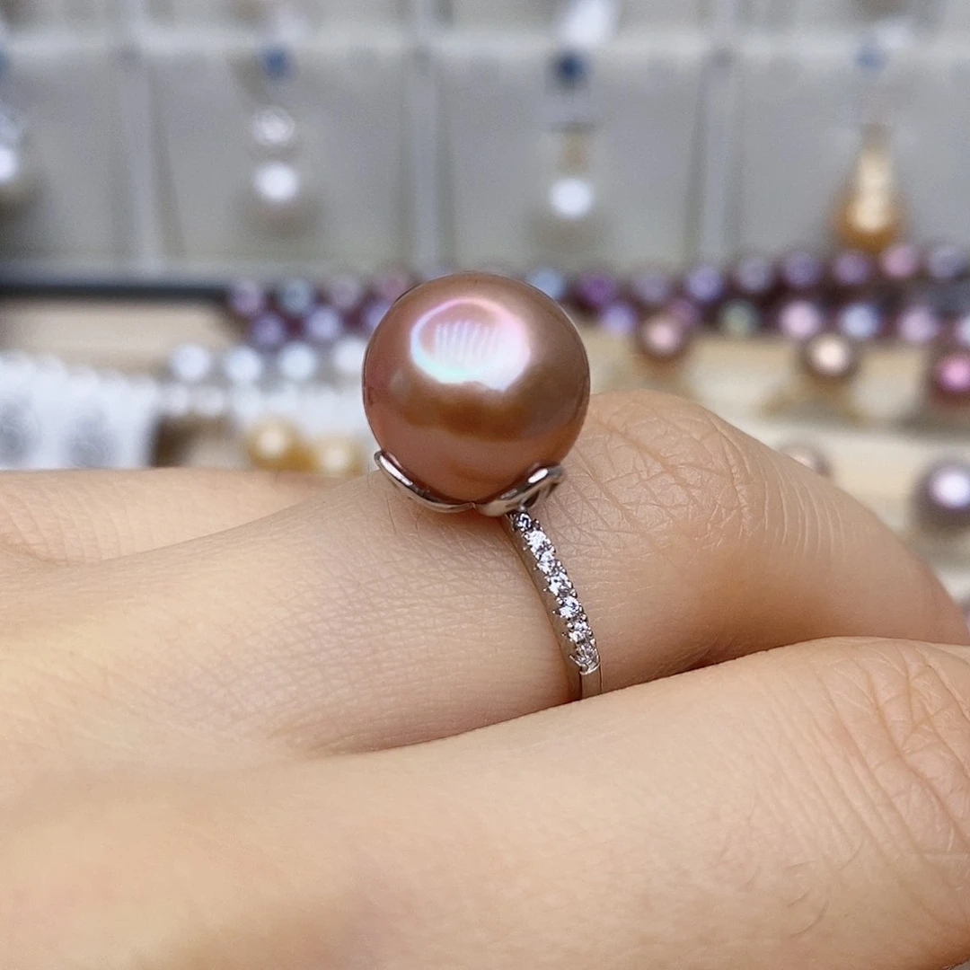 淡水珍珠颈饰银S925镶嵌