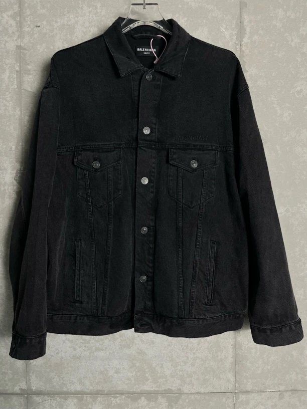 未使用 Balenciaga/巴黎世家 XS*1/刺绣麦穗牛仔外套/07954/JP