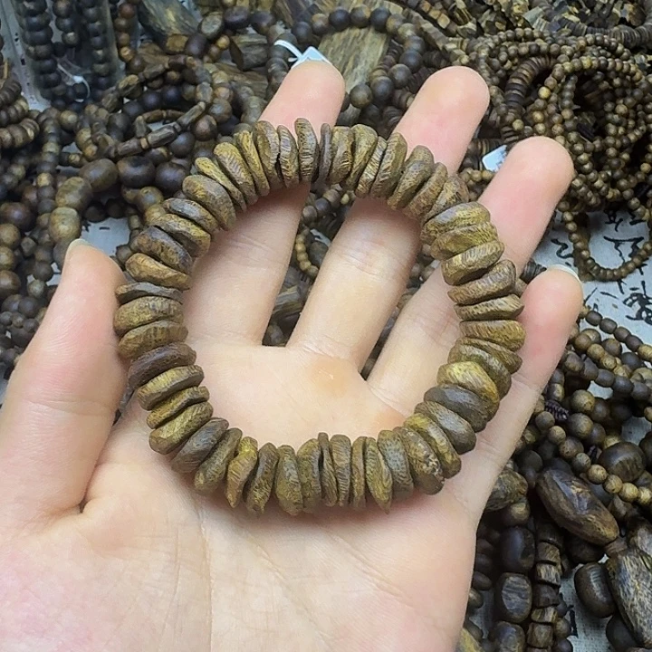 戒***松沉香沉香碎屑沉水树丁包壳单圈